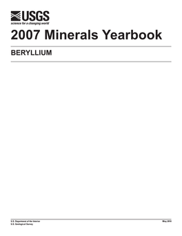 2007 Minerals Yearbook