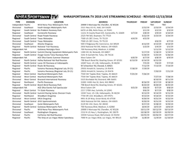 Nhrasportsman.Tv 2019 Schedule