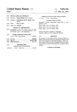 United States Patent (19) [11] 3,856,946 Debat (45) Dec