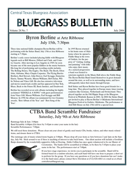 BLUEGRASS BULLETIN Volume 28 No