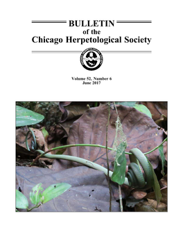 BULLETIN Chicago Herpetological Society
