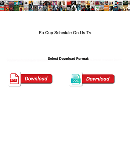 Fa Cup Schedule on Us Tv