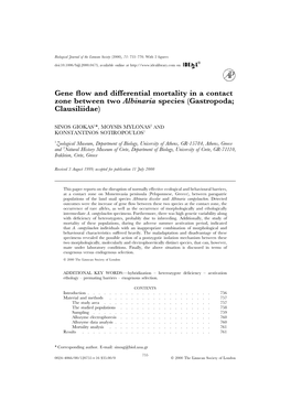 Gene Flow and Differential Mortality in a Contact Zone Between Two