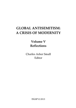 Global Antisemitism: a Crisis of Modernity