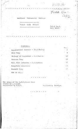 Oct. 1948. Presidential Address Dr. E. Godley 1