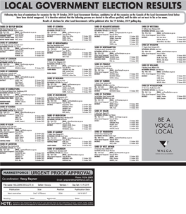 Local Government Election Results