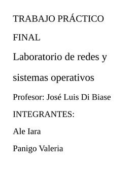 Laboratorio De Redes Y Sistemas Operativos