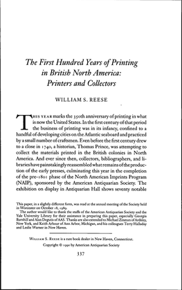 Printers and Collectors