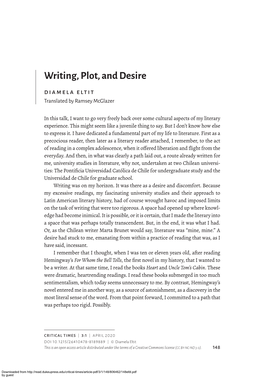 Writing, Plot, and Desire