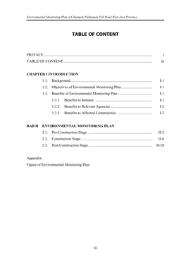 Bab Ii Environmental Monitoring Plan 2.1