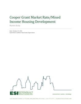 Cooper Grant Market Rate/Mixed Income Housing Development Market Study