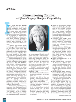 Remembering Connie: a Life and Legacy That Just Keeps Giving