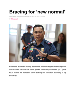 ​Bracing for 'New Normal'