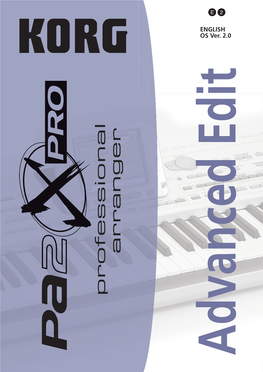 KORG Pa2x 2.0 Advanced Edit Manual