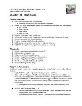 Chapter 133 – Heat Illness