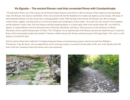 Via Egnatia – the Ancient Roman Road That Connected Rome with Constantinople