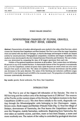 Downstream Crlanges of Fluvial Gravels, the PRUT RIVER, UKRAINE