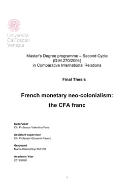 The CFA Franc