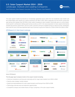 US Solar Carport Market 2014