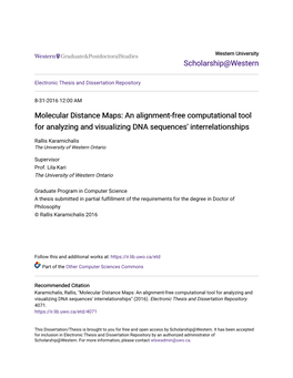 Molecular Distance Maps: an Alignment-Free Computational Tool for Analyzing and Visualizing DNA Sequences' Interrelationships