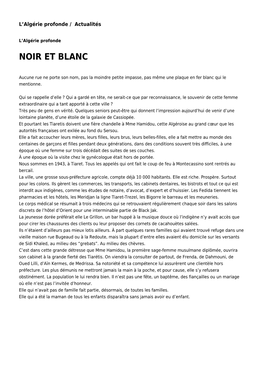 NOIR ET BLANC: Toute L'actualité Sur Liberte-Algerie.Com