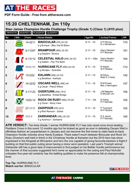 At the Races PDF FORM GUIDE