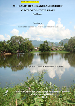 Wetlands of Srikakulam District an Ecological Status Survey