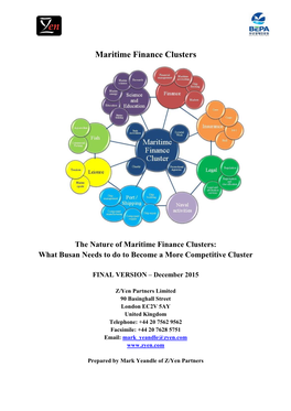 Maritime Finance Clusters