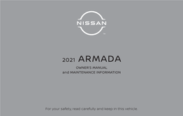 Owner's Manual and Maintenance Information