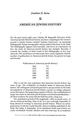 American Jewish History