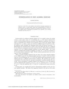 Interpolation in Nest Algebra Modules