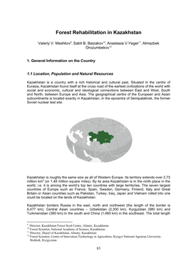 Forest Rehabilitation in Kazakhstan