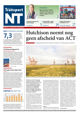 Hutchison Neemt Nog Geen Afscheid Van