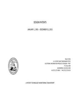 Design Patents Report, 1991-2015
