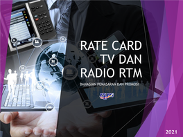 Rate Card Tv Dan Radio Rtm Bahagian Pemasaran Dan Promosi