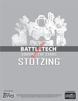 Battletech Touring the Stars: Stotzing