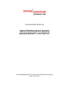 Mediterranean Basin Biodiversity Hotspot