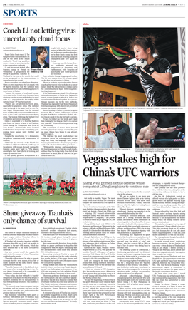 Vegas Stakes High for China's UFC Warriors