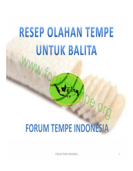 Forum Tempe Indonesia