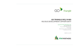 Go Triangle Rfq 19-003 Rus Bus Development Opportunity