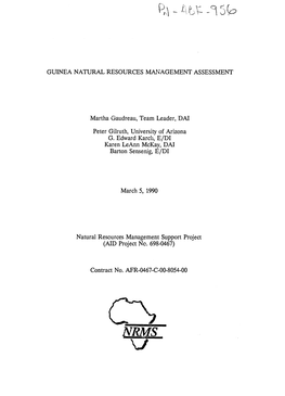 GUINEA NATURAL RESOURCES Mant-,AGEMENT ASSESSMENT