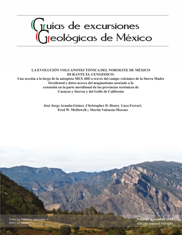 La Evolución Volcanotectónica Del Noroeste De México Durante El Ccenozoicoenozoico       