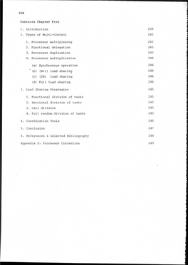 Chapter 5, Multi-Control in Telephone Exchanges