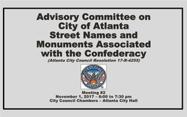 Confederate Monuments in Atlanta