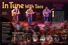 FACES of the MUSIC a Wide Range of Local Musicians, from Cowboy to Classical, Keep Taos Tuned Up