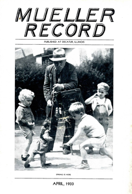 April, 1933 an Unsurpassed Record