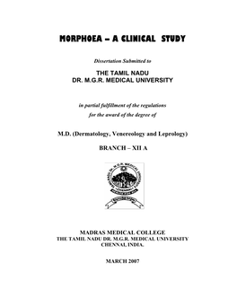 Morphoea – a Clinical Study