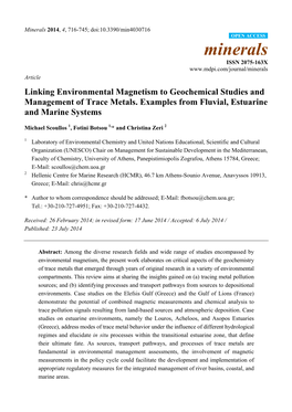 Linking Environmental Magnetism to Geochemical Studies and Management of Trace Metals