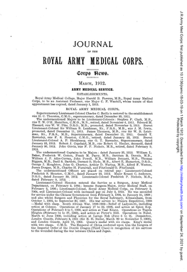 ROYAL ARMY MEDICAL CORPS. (Torps 1Rews
