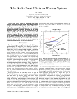 Solar Radio Burst Effects on Wireless Systems